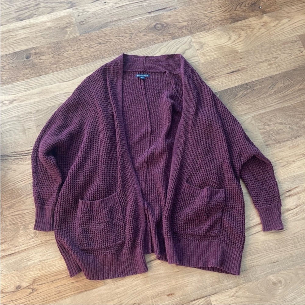 American Eagle Outfitters Maroon Cardigan